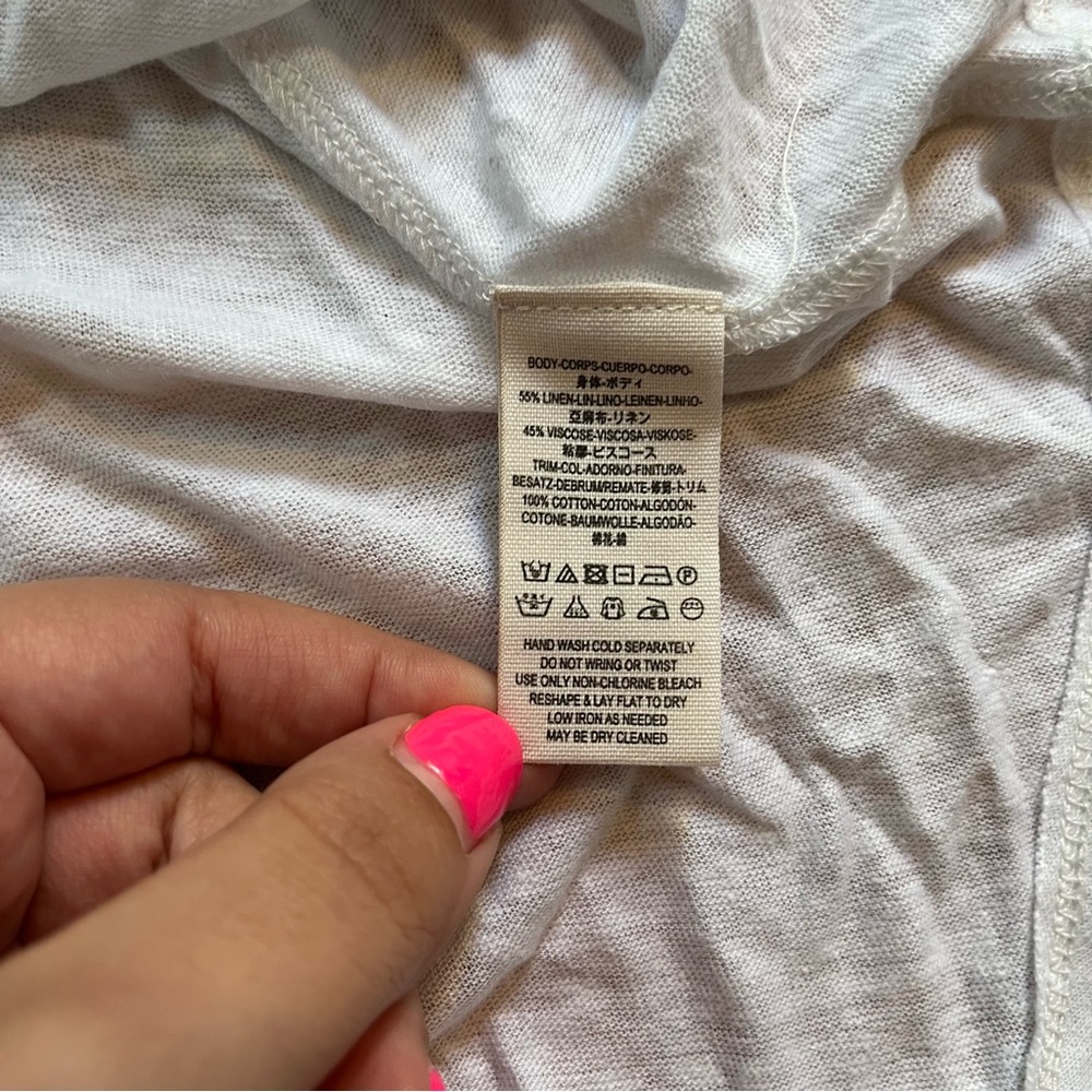 Free People highland white tee size small - Picture 6 of 8